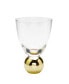 Фото #2 товара Small Wine Glasses on Gold Ball Pedestal, Set of 6