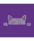 ფოტო #2 პროდუქტის Big Girl's Word Art T-shirt - Peeking Cat