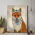Фото #2 товара Fox with Tiara Portrait Gallery-Wrapped Canvas Wall Art - 18" x 24"