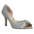 Фото #2 товара Nina Fay Glitter Peep Toe Evening Pumps Womens Silver Dress Casual FAY-SIL