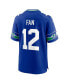 Фото #3 товара Men's 12th Fan Royal Seattle Seahawks Throwback Player Game Jersey