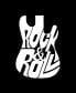 Women's Word Art Rock And Roll Guitar V-Neck T-Shirt