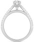 ფოტო #4 პროდუქტის GIA Certified Diamond Emerald-Cut Engagement Ring (1-1/4 ct. t.w.) in 14k White Gold
