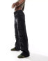 Good For Nothing denim utility baggy fit trousers in black