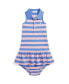ფოტო #1 პროდუქტის Baby Girls Striped Mesh Polo Dress