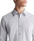 Men's Slim Fit Long Sleeve Micro Stripe Button-Front Shirt