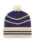 Men's Purple, Cream Minnesota Vikings No Huddle Cuffed Knit Hat with Pom