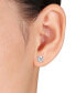 ფოტო #2 პროდუქტის Lab-Created Moissanite Stud Earrings (2 ct. t.w.) in Sterling Silver
