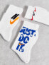 Nike Everyday Cushion Plus 3 pack logo socks in white