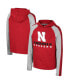 ფოტო #1 პროდუქტის Big Boys Scarlet Nebraska Huskers Ned Raglan Long Sleeve Hooded T-shirt