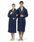 Waffle Terry Bath Robe with Satin Piped Trim