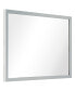 Фото #4 товара Contempo Polished Stainless Steel Rectangular Wall Mirror, 20" x 30"