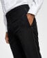 Фото #6 товара Men's Slim-Fit Stretch Black Tuxedo Pants, Created for Macy's
