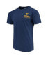Фото #1 товара Men's Navy West Virginia Mountaineers Comfort Colors Campus Icon T-shirt