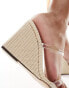 Фото #3 товара Simmi London Radial wedge heeled sandal in natural with clear straps