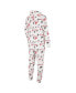 ფოტო #2 პროდუქტის Men's White Atlanta Falcons Allover Print Docket Union Full-Zip Hooded Pajama Suit