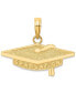 Graduation Cap Charm Pendant in 14k Yellow Gold