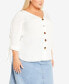 Фото #6 товара Plus Size Eliza V-neck Shirt Top