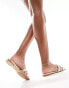 ALDO Deandra embellished flat sandals in gold Золотистый, 36 - фото #3