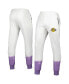 ფოტო #2 პროდუქტის Men's Oatmeal Los Angeles Lakers Double Dribble Tie-Dye Fleece Jogger Pants