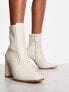 Фото #1 товара ALDO Audrella heeled ankle boots in ecru