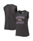 ფოტო #1 პროდუქტის Women's Heather Charcoal Baltimore Ravens Plus Size Tank Top