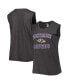 Фото #1 товара Women's Heather Charcoal Baltimore Ravens Plus Size Tank Top