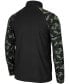 Men's Black Ole Miss Rebels OHT Military-Inspired Appreciation Take Flight Raglan Quarter-Zip Jacket