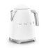 SMEG electric kettle KLF03WHMEU (Mat White) - 1.7 L - 2400 W - White - Plastic - Stainless steel - Water level indicator - Overheat protection