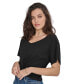 Фото #1 товара DKNY Women's Cotton Twist-Front V-Neck Short-Sleeve Top