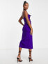 Фото #2 товара Vesper Petite cami strap cut out waist midaxi dress with thigh split in purple