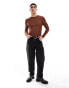 Фото #2 товара ASOS DESIGN muscle fit long sleeve t-shirt in brown mesh