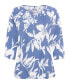 Фото #1 товара Women's 100% Organic Cotton 3/4 Sleeve Abstract Floral Print T-Shirt