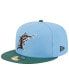 ფოტო #4 პროდუქტის Men's Sky Blue, Cilantro Florida Marlins 2003 World Series Cooperstown Collection 59FIFTY Fitted Hat