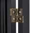 Schwarzes Absperrgitter mit Tür 92 cm