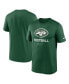 Фото #1 товара Men's Green New York Jets Infographic Performance T-shirt