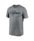Фото #3 товара Men's Heather Gray Seattle Seahawks Legend Team Shoutout Performance T-shirt