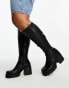 Фото #2 товара ASOS DESIGN Curve Command heeled knee boots in black