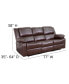 Фото #6 товара Bustle Back Leathersoft Sofa With Two Built-In Recliners