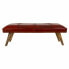 Bench Alexandra House Living Red Leather Mango wood 53 x 38 x 115 cm