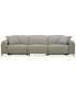 Фото #6 товара CLOSEOUT! Adney 121" 3 Pc Zero Gravity Fabric Sectional with 2 Power Recliners, Created for Macy's