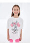 Фото #2 товара LCW Bugs Bunny Baskılı %100 Pamuk Kids Bisiklet Yaka Kısa Kollu Kız Çocuk Tişört