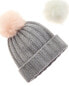 Фото #1 товара Hannah Rose Snap-Top Pom Pom Cashmere Hat Women's Grey
