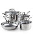 Фото #1 товара 8-Piece Stainless Steel Pots and Pans Cookware Set, Silver