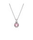 Фото #2 товара Swarovski rhodium Plated Square Cut Color Birthstone Pendant Necklace