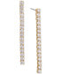 ფოტო #1 პროდუქტის 18k Gold-Plated Cubic Zirconia Linear Drop Earrings, Created for Macy's