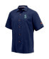 Фото #4 товара Men's Navy Seattle Mariners Baseball Bay Button-Up Shirt