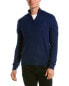 Phenix Cashmere 1/4-Zip Mock Sweater Men's Blue Xxl