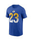 Men's Kyren Williams Royal Los Angeles Rams Player Name and Number T-shirt