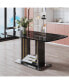 Фото #3 товара Black marble dining table 63"x35.4"30"